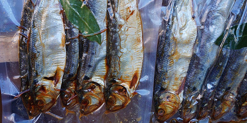 fish in a farmer's market