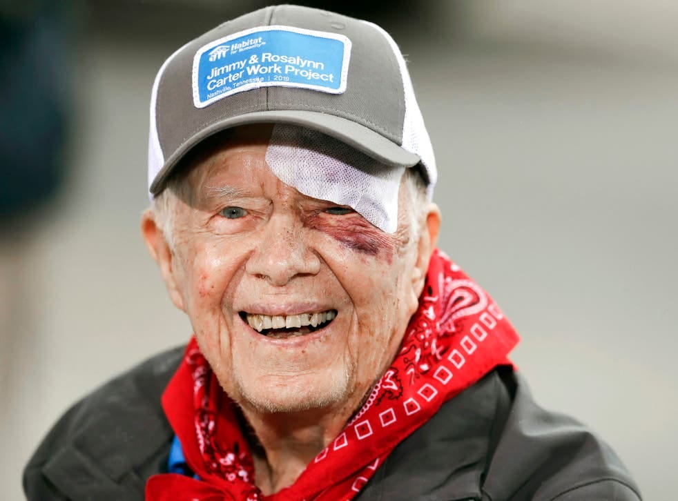 Jimmy Carter: Former president sports black eye after falling at home | The  Independent | The Independent