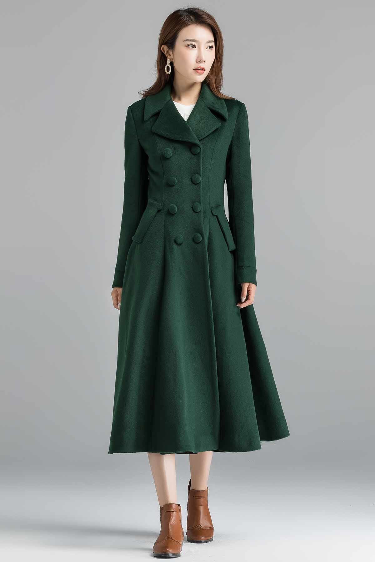 Very pretty green wool coat