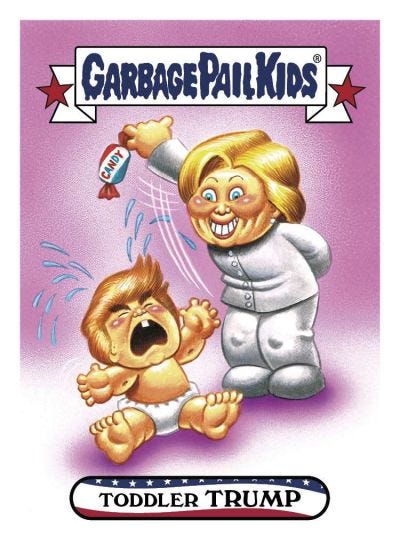 Toddler Trump - GPK: disg-Race to the White House - Card 32 - Print Run  QTY: 263 Sticker Cards
