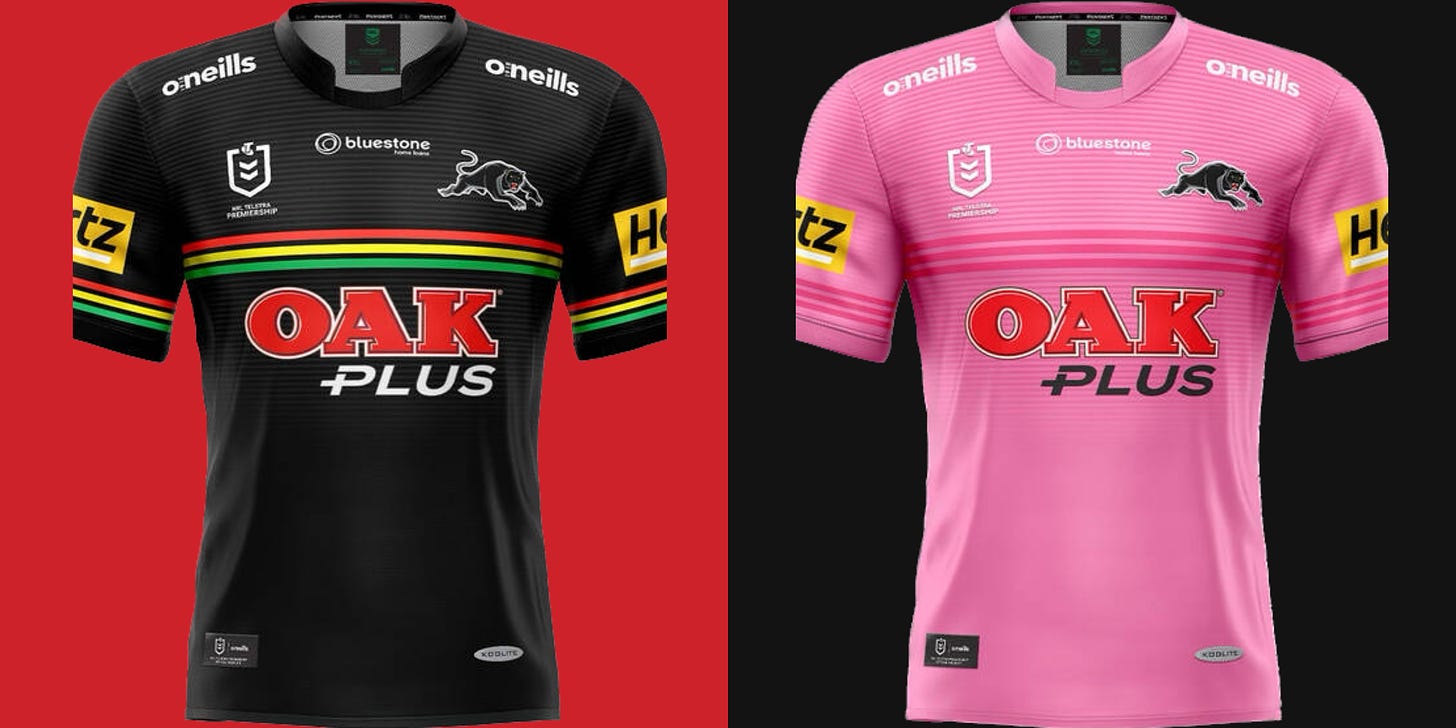 NRL Top Eight: 2023 Home/Away Jerseys - by Max Delaney