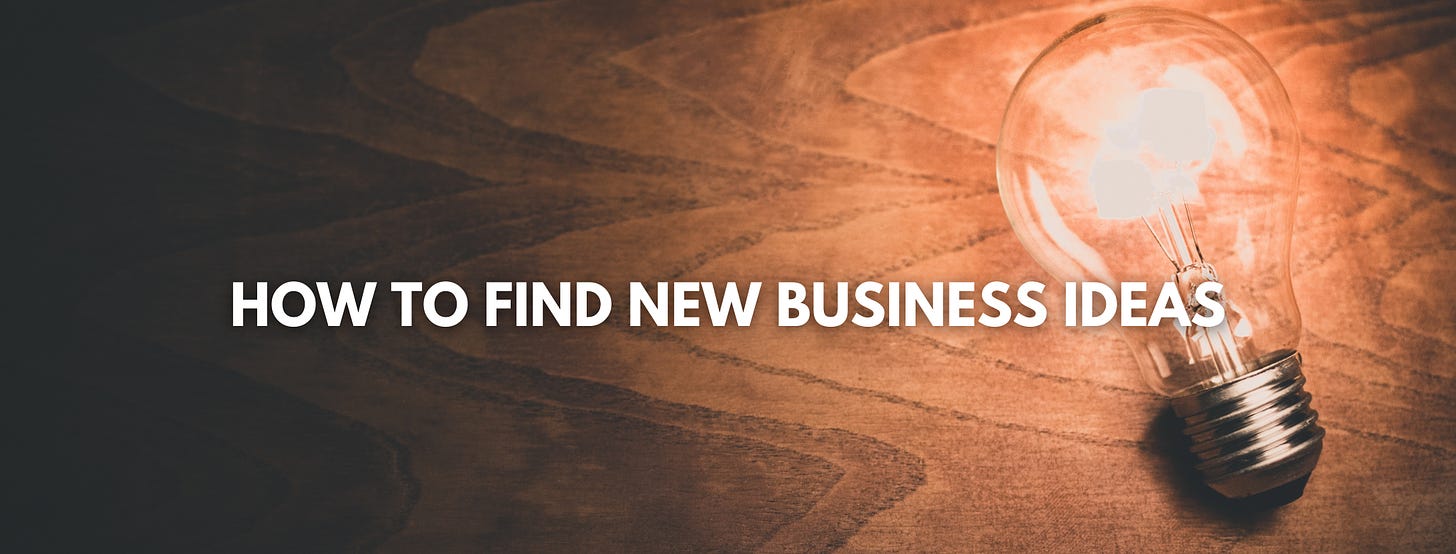How to find new business ideas