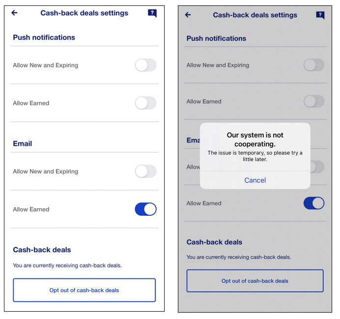 Cardlytics $CDLX: New Observations, Thoughts, Conclusions, and Allocations Regarding Q3 and Q4 2021 - New user experience and new user interface UI with push notifications in US Bank Cash-back deals