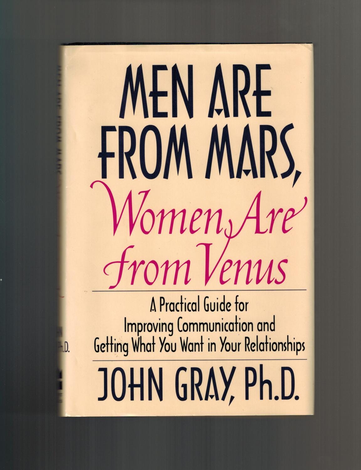 Men Are from Mars, Women Are from Venus: A Practical Guide for Improving  Communication and Getting What You Want in Your Relationships by John Gray:  As New Hardcover (1992) 1st Edition. |
