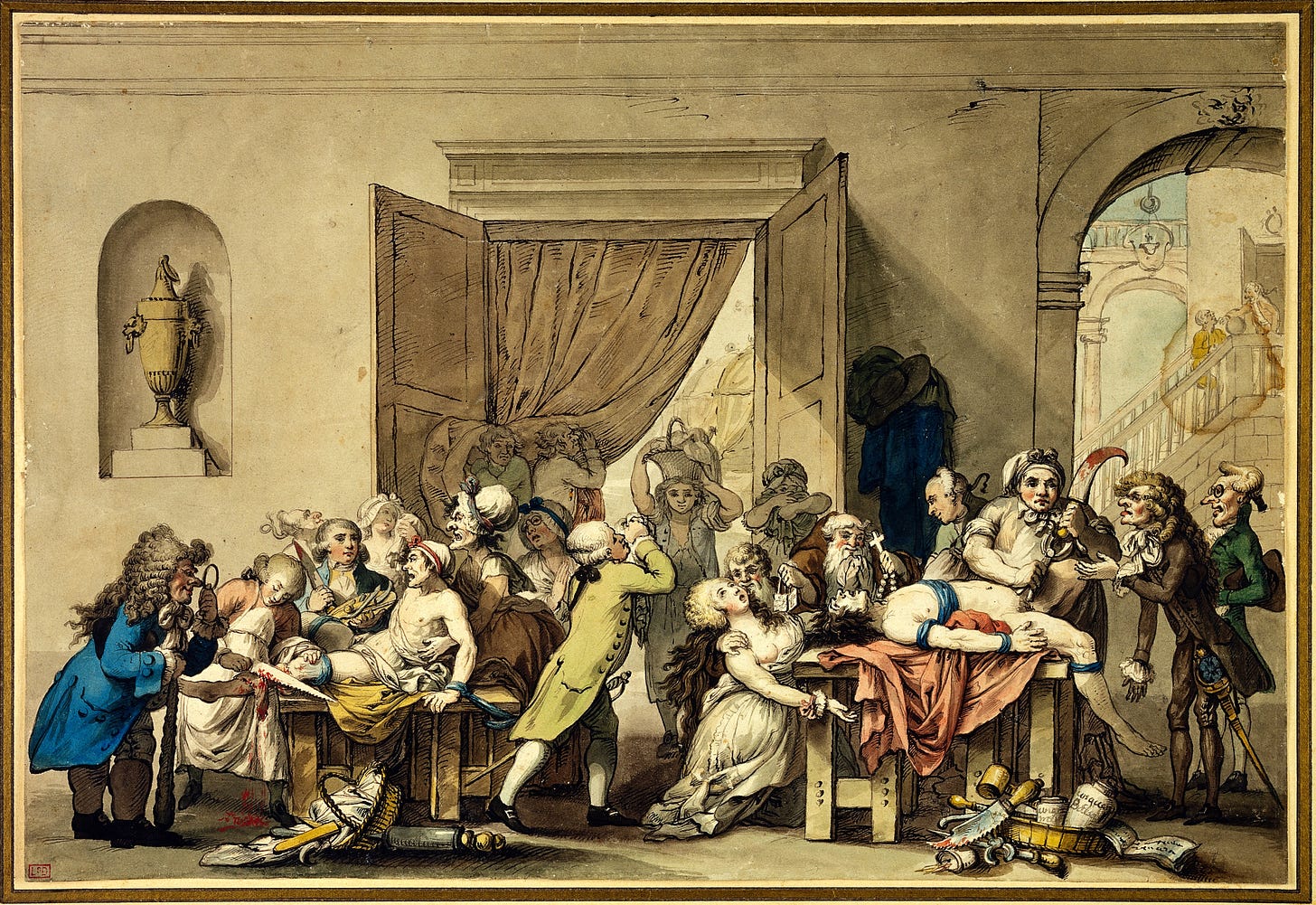 File:A &quot;theatre&quot; of medicine and surgery. Watercolour by Johann H Wellcome  L0031629.jpg - Wikimedia Commons
