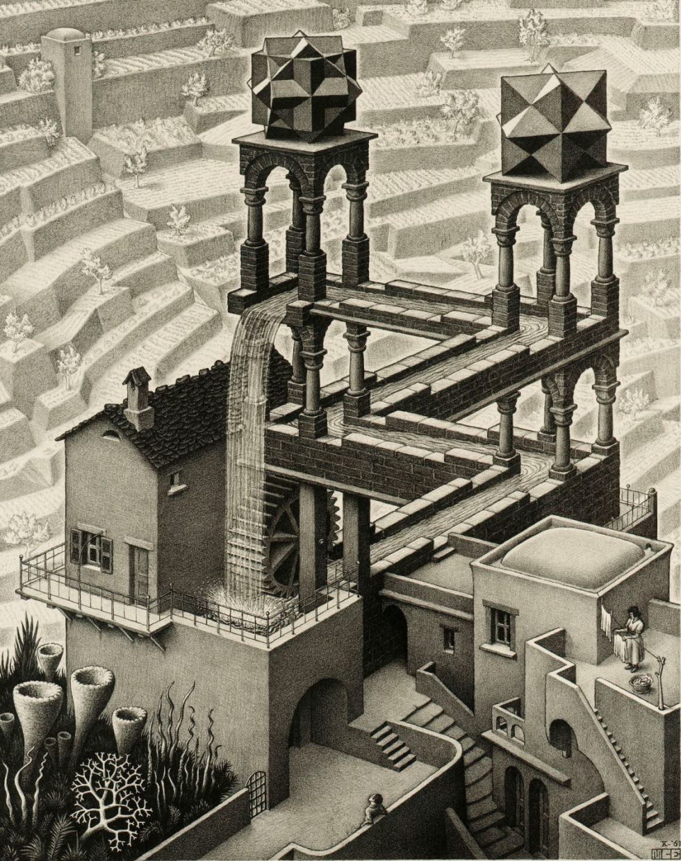 La cascada, Escher (1961)
