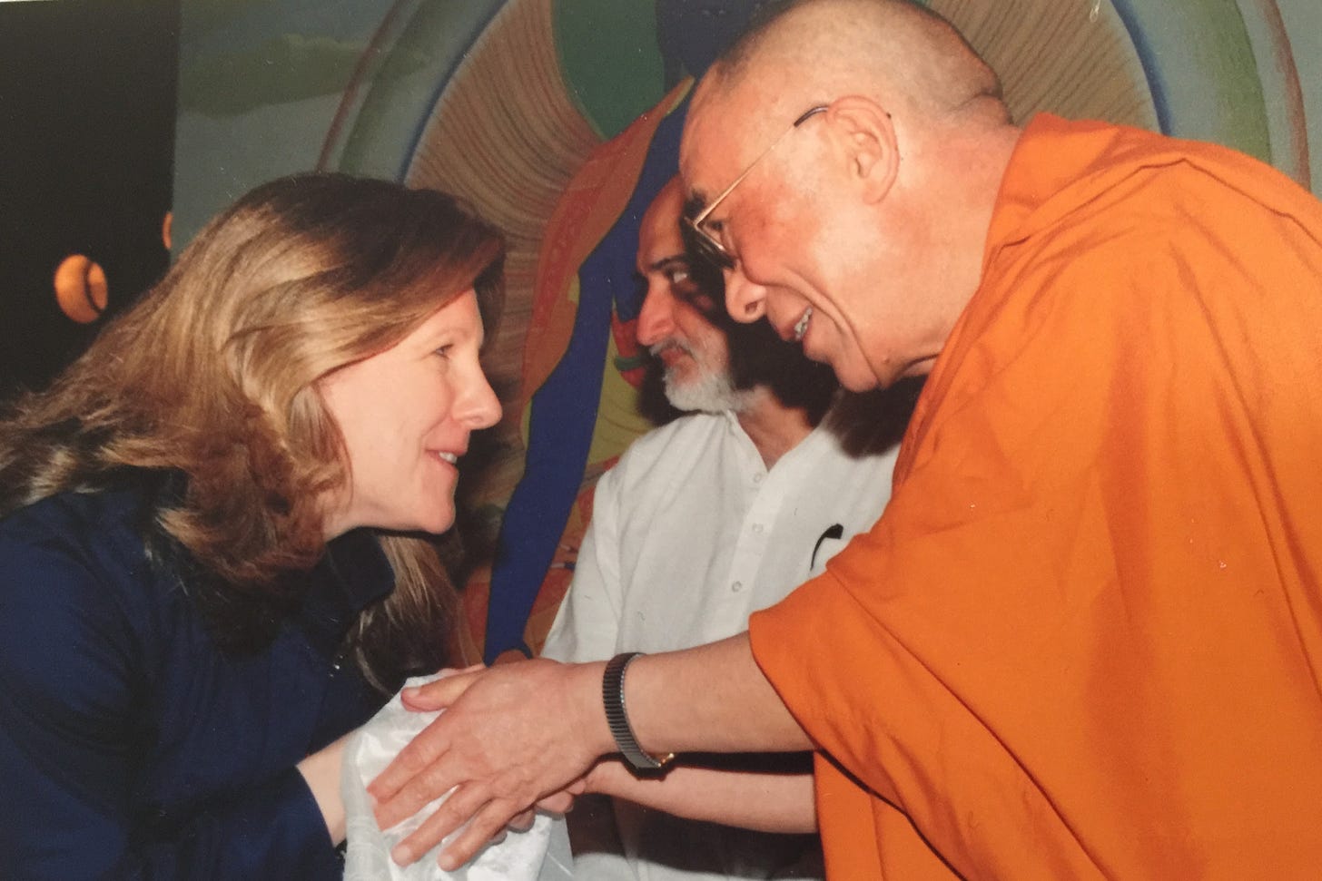 author diane hatz with his holiness the dalai lama
