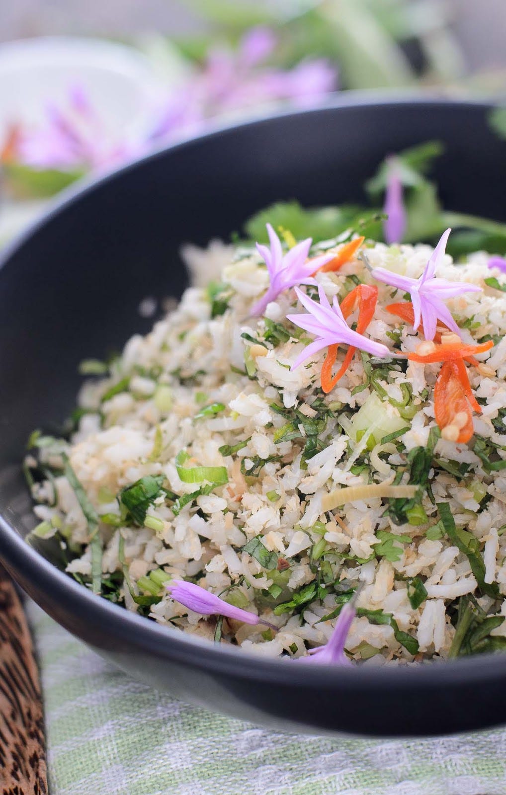 Asian Herbs Rice Salad / Nasi Ulam - Lisa&#39;s Lemony Kitchen
