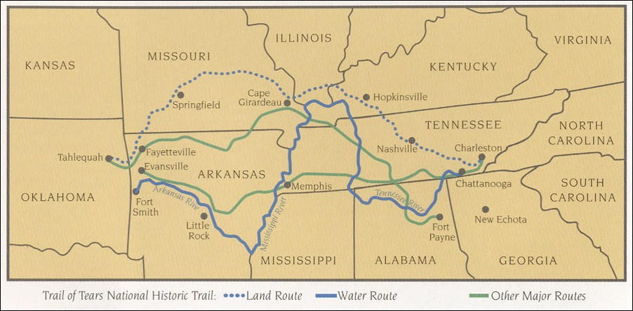 route of Trail of Tears