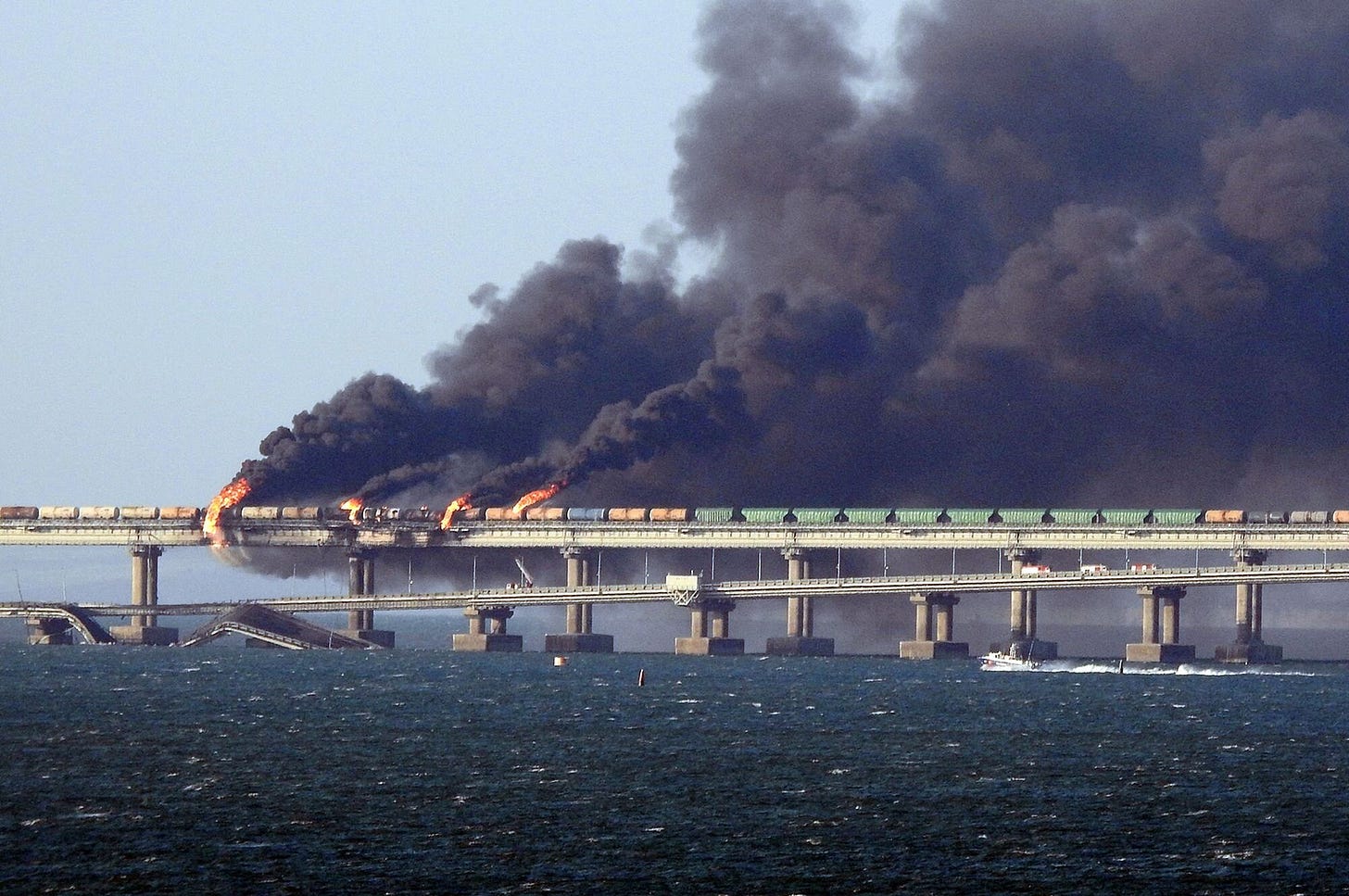Blast on Crimean Bridge Deals Blow to Russian War Effort in Ukraine - The  New York Times