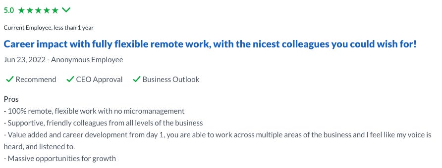 Remote job review at Quora