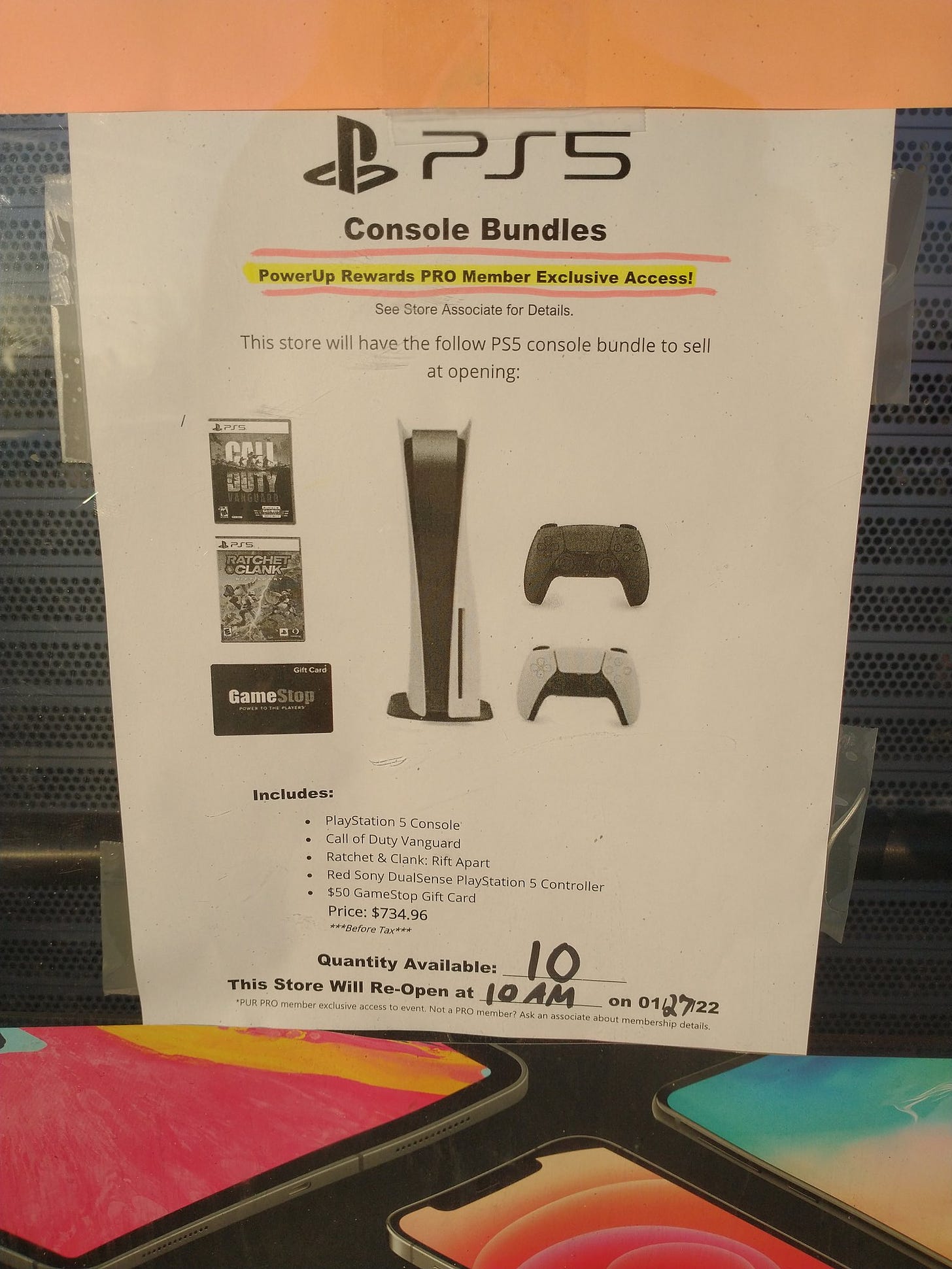 GameStop PS5 restock consoles paper