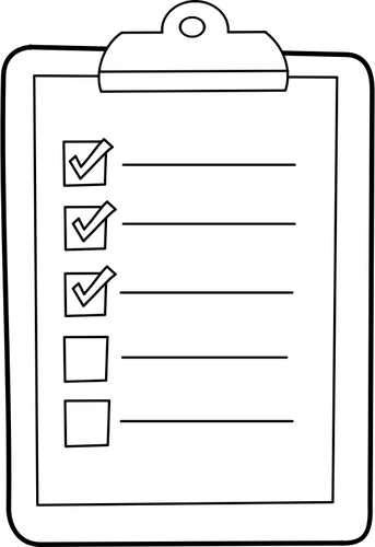 A clipboard with a checklist on it