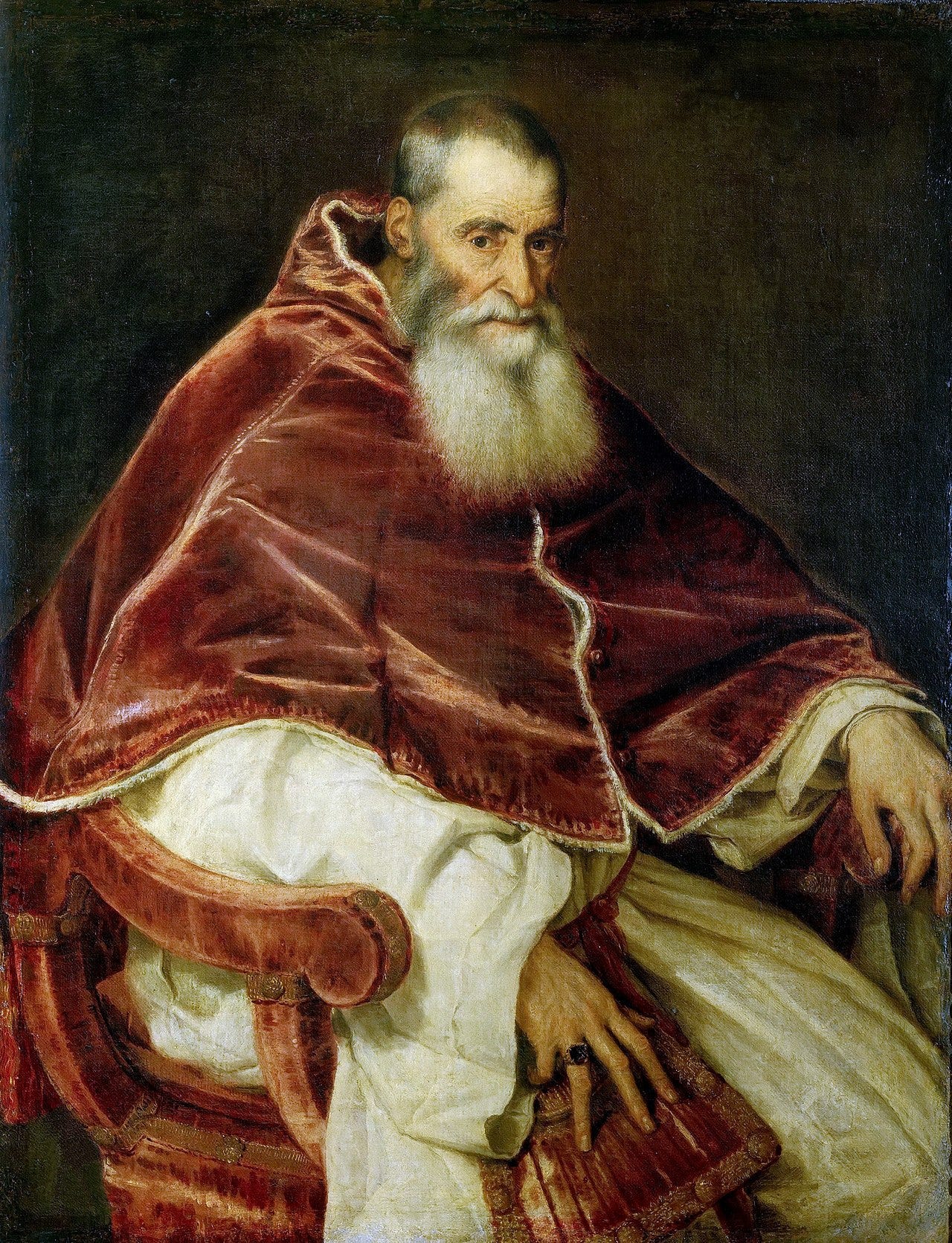 Portrait of Pope Paul III Farnese (by Titian) - National Museum of Capodimonte.jpg