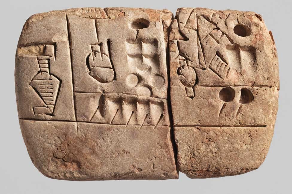 A cuneiform tablet from Uruk discussing the logistics of grain distribution