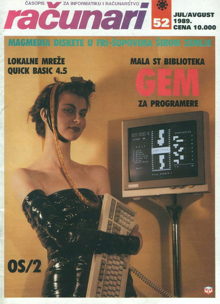 Yugoslavian Computer Magazine Caught Eyes Back In 80s By Featuring  Half-Naked Women | DeMilked