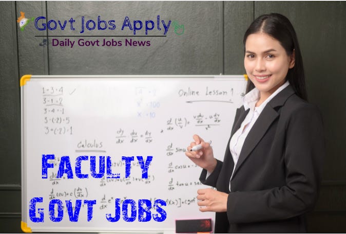 Faculty Govt Jobs