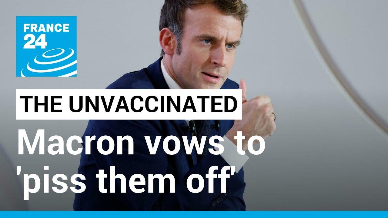 Macron's vow to 'piss off' the unvaccinated sparks outrage