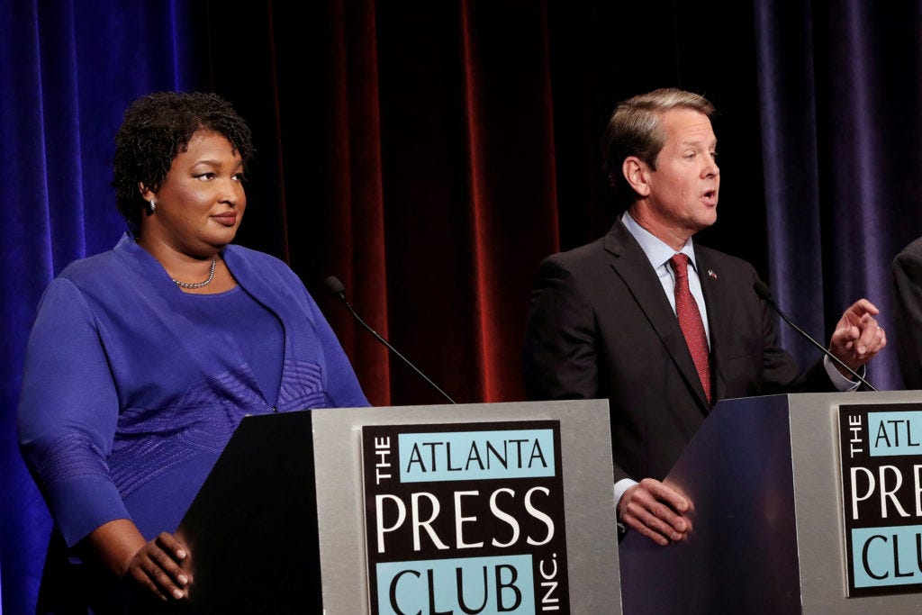 WATCH: Stacey Abrams, Brian Kemp meet for debate as early voting begins in  Georgia | PBS NewsHour