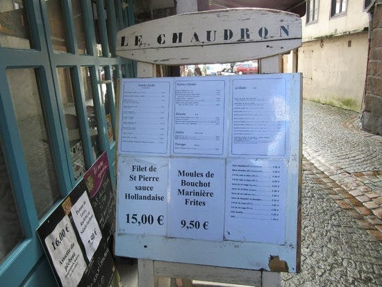 Menu - Photo de Restaurant Le Chaudron, Morlaix - Tripadvisor