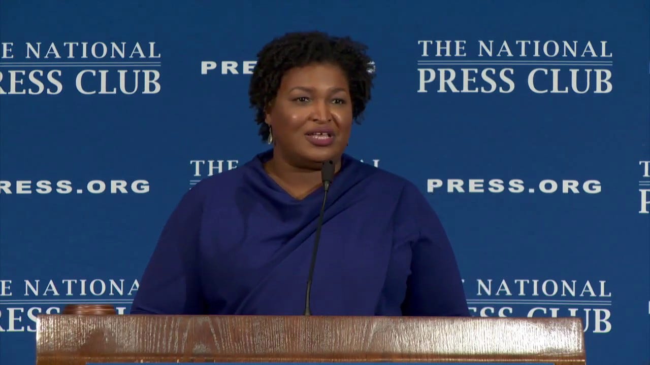 Stacey Abrams speaks at The National Press Club - YouTube