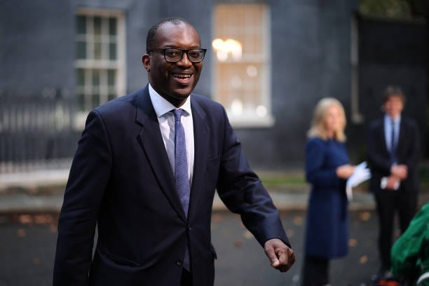 New Chancellor Kwasi Kwarteng leaves Downing Street on September 6, 2022 in London, England. The new prime minister assumed her role at Number 10...