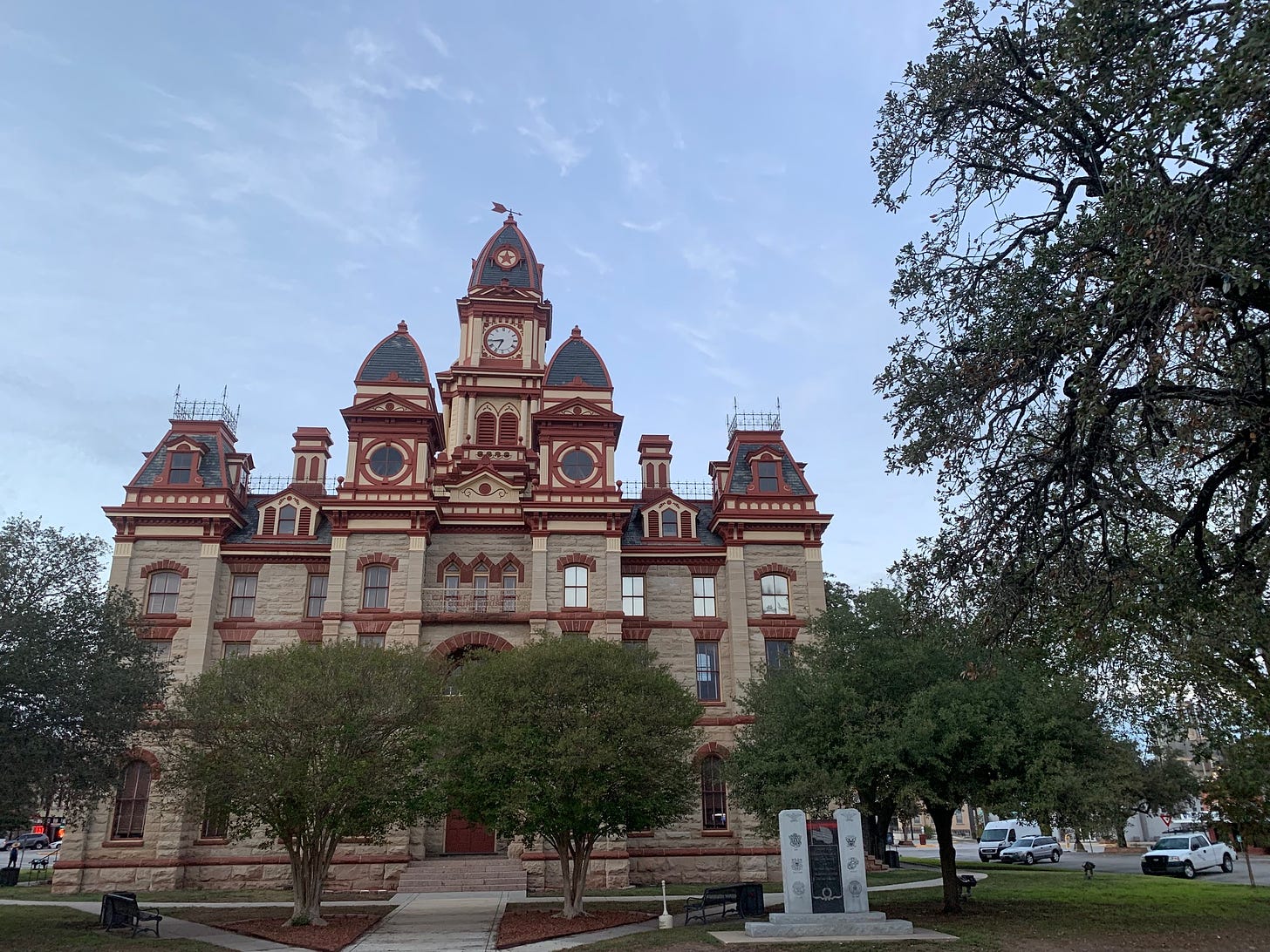 Caldwell County Courthouse, Lockhart, TX. Built in 1894 out of limestone.