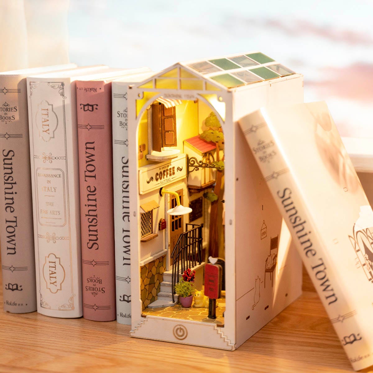 Rolife DIY Book Nook Miniature House - Sunshine Town TGB02