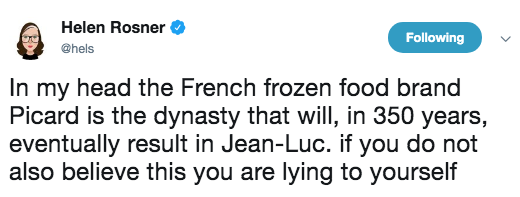 Screenshot of a funny tweet about Picard, the French frozen food brand.