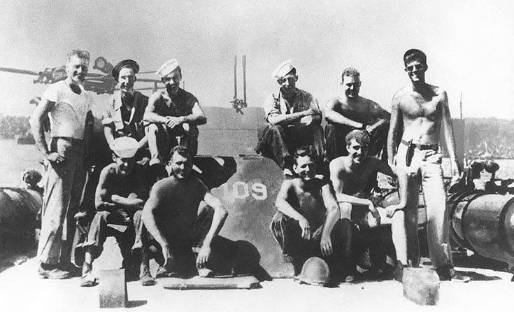JFK with the crew of PT-109