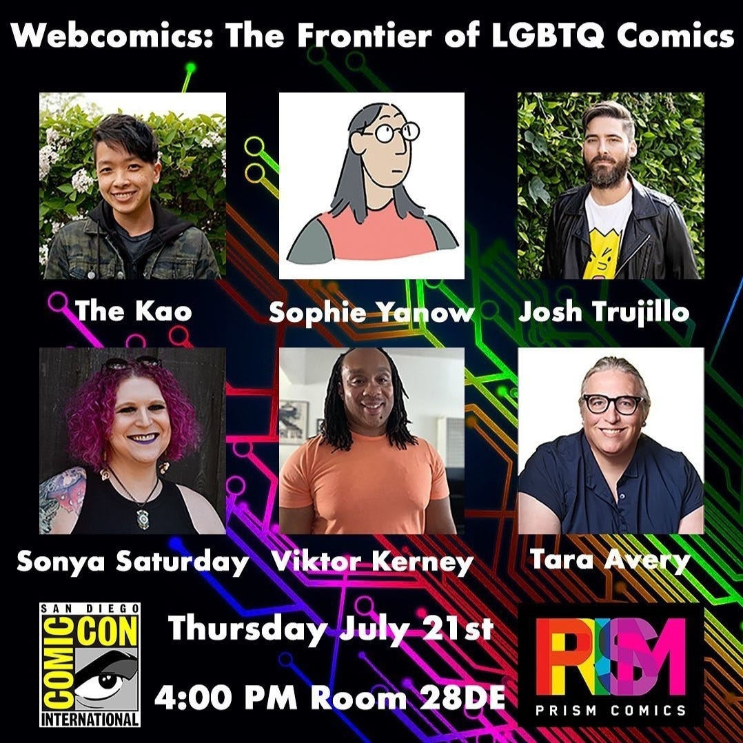 Webcomics: The Frontier of LGBTQ Comics, Thursday, 4pm, Room 28DE 