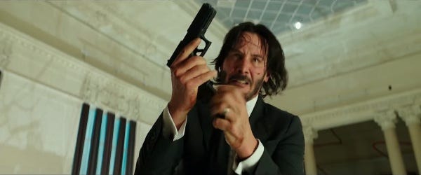Keanu Reeves reprises his role as badass assassin John Wick in "John Wick: Chapter Two," a 2017 Summit-Lionsgate release directed by Chad Stahelski.