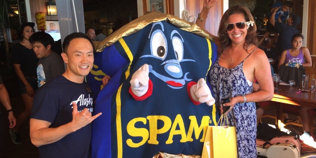 Prize Winner with Spam Guy