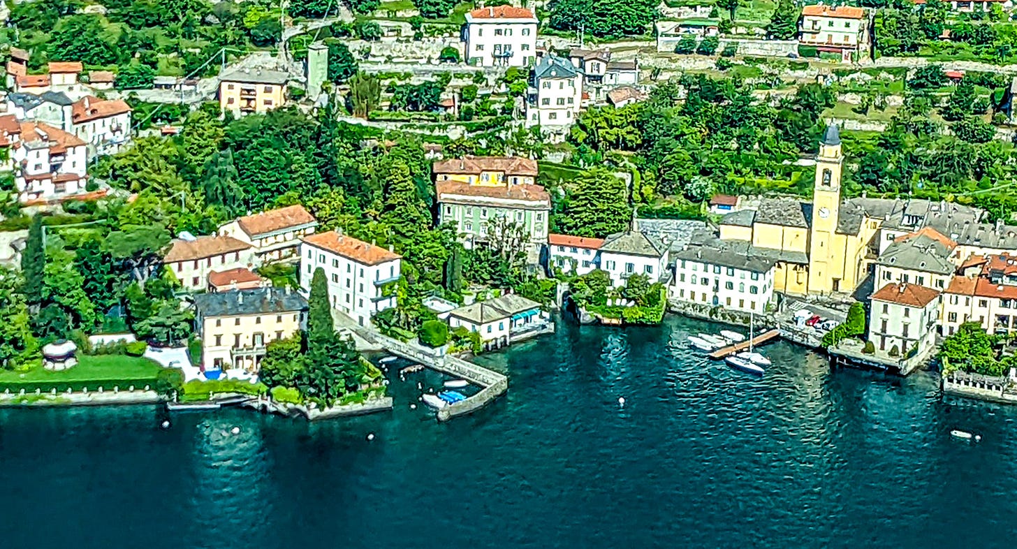 Villa Oleander, George Clooney's villa, on the shores of Lake Como. 