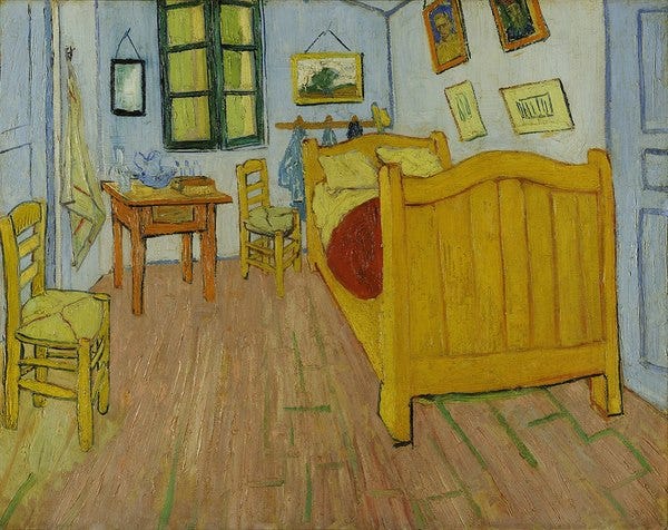"Bedroom in Arles," 1888. Vincent Van Gogh "Bedroom in Arles," 1888. Vincent Van Gogh