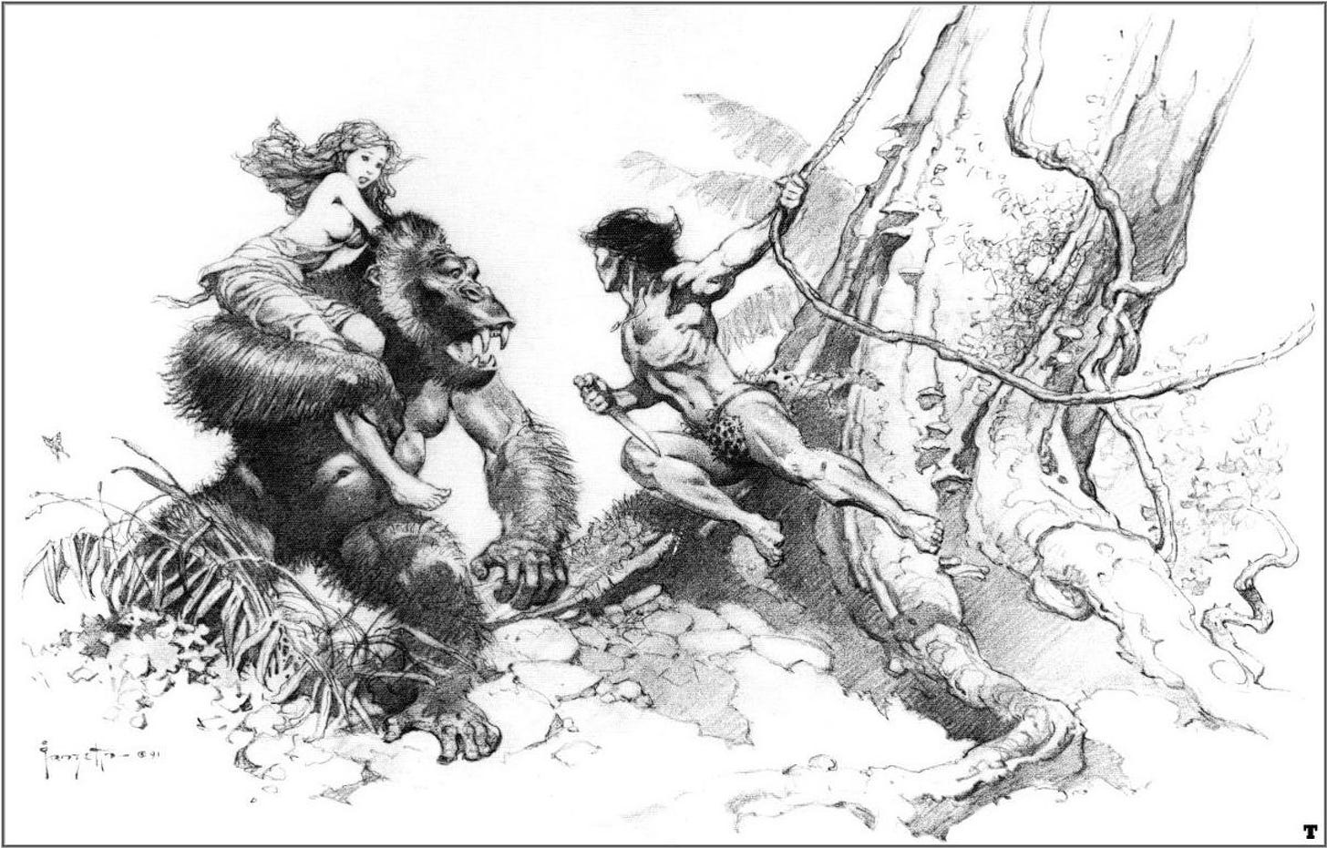 Tarzan by Frank Frazetta: History, Analysis & Facts | Arthive