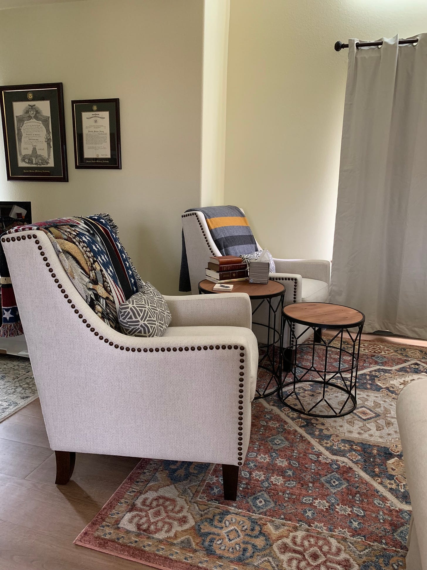 Military Housing Living Room Before and After