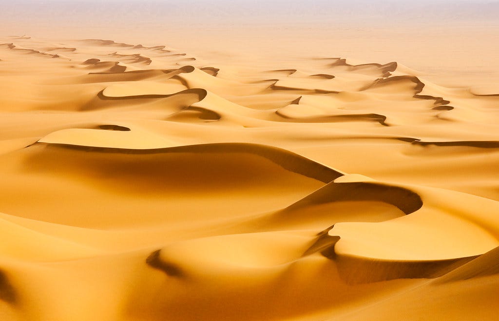 Dunes in the Egyptian Sahara captured at sunrise | Sand dune… | Flickr