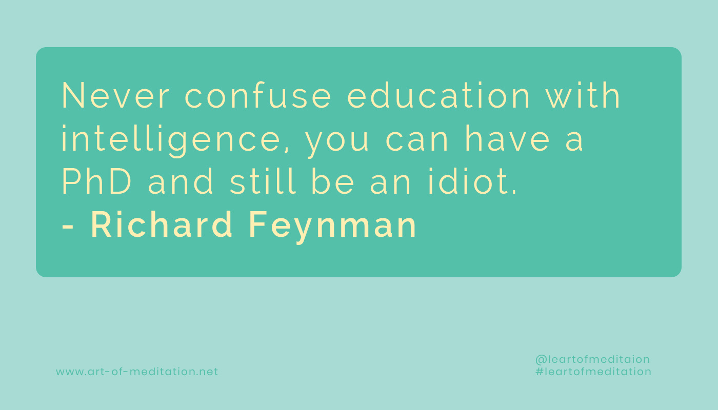 richard feynman quote education intelligence