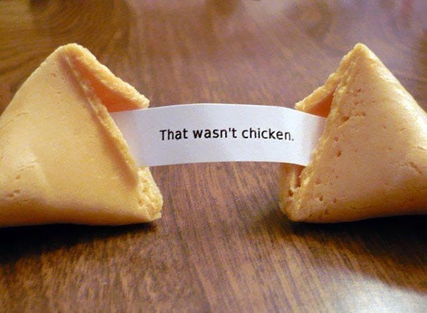 Image result for ironic fortune cookie