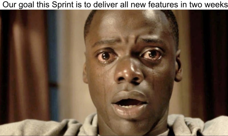 The Sprint Goal is to deliver everything by the end of the Sprint