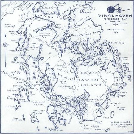 Map of Vinalhaven Island, Maine. - Picture of Vinalhaven, Mid Coast Maine -  Tripadvisor