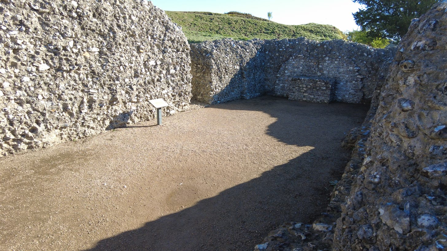 The remains of the chapel in Old Sarum Castle.