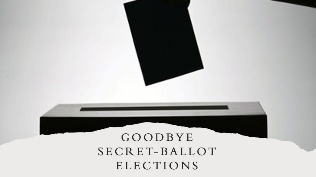 The GOP’s Missed Opportunity:The Secret Ballot Protection Act