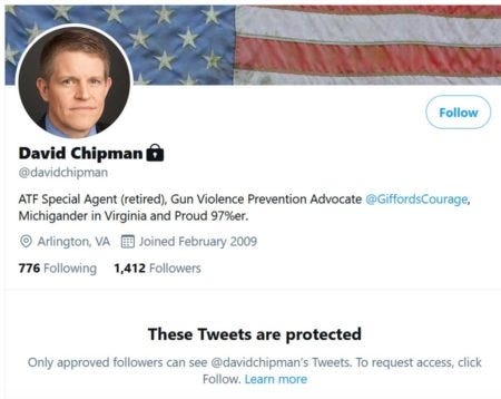 David Chipman Hides his Twitter Account