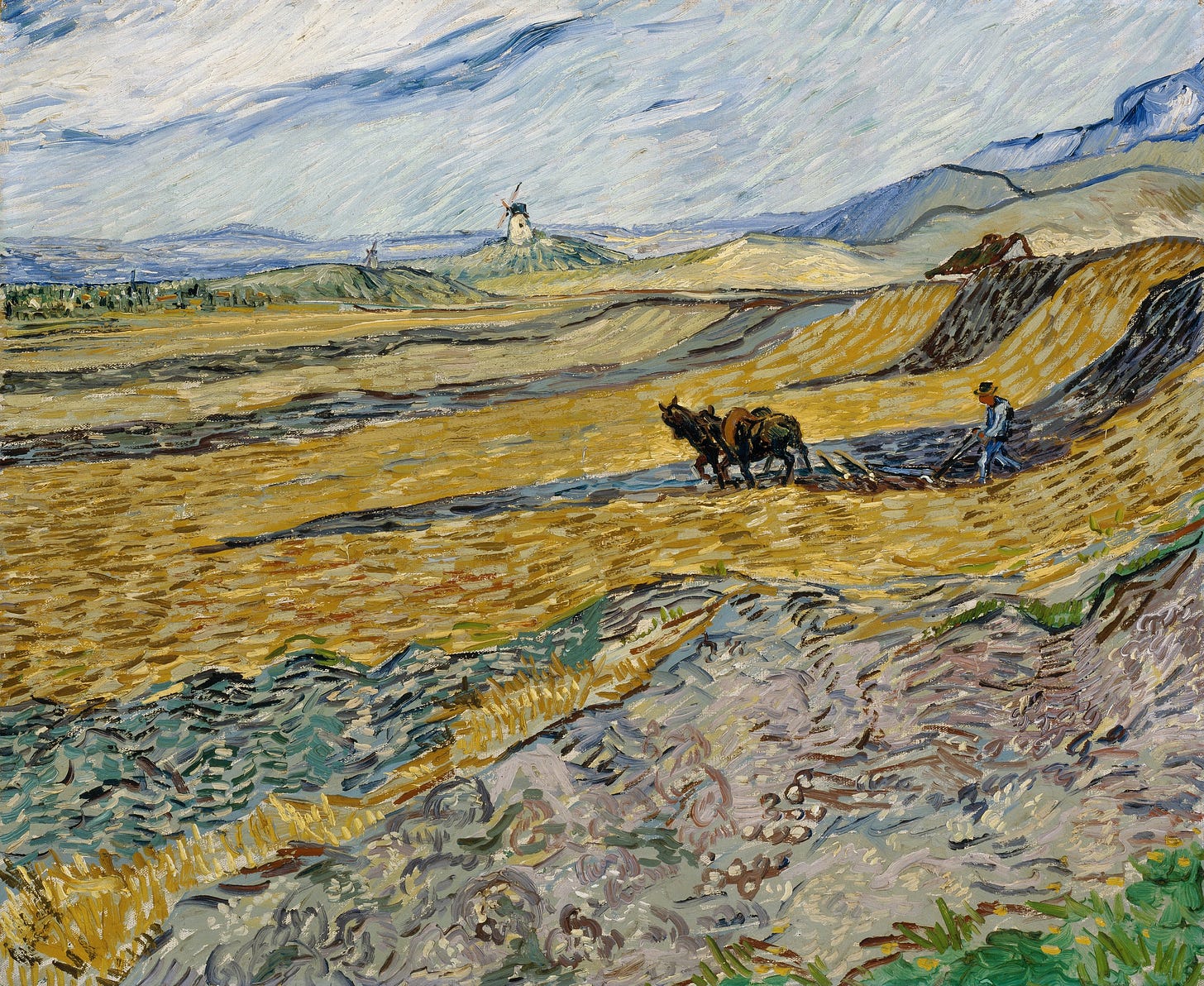 Enclosed Field with Ploughman (1889)