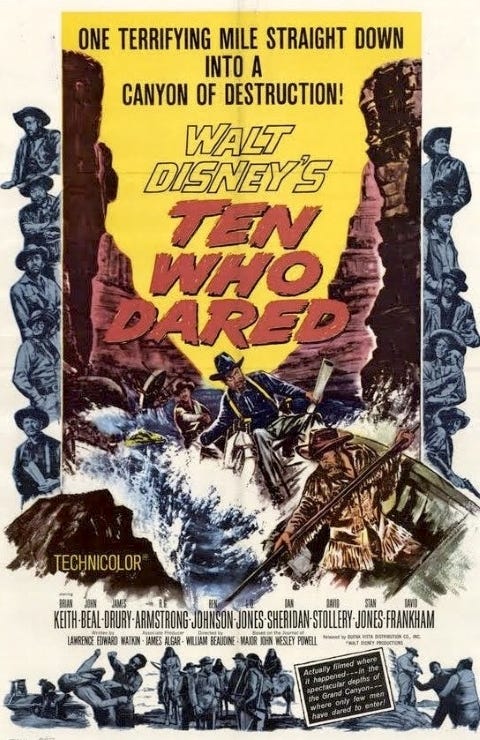 Original theatrical release poster for Walt Disney's Ten Who Dared