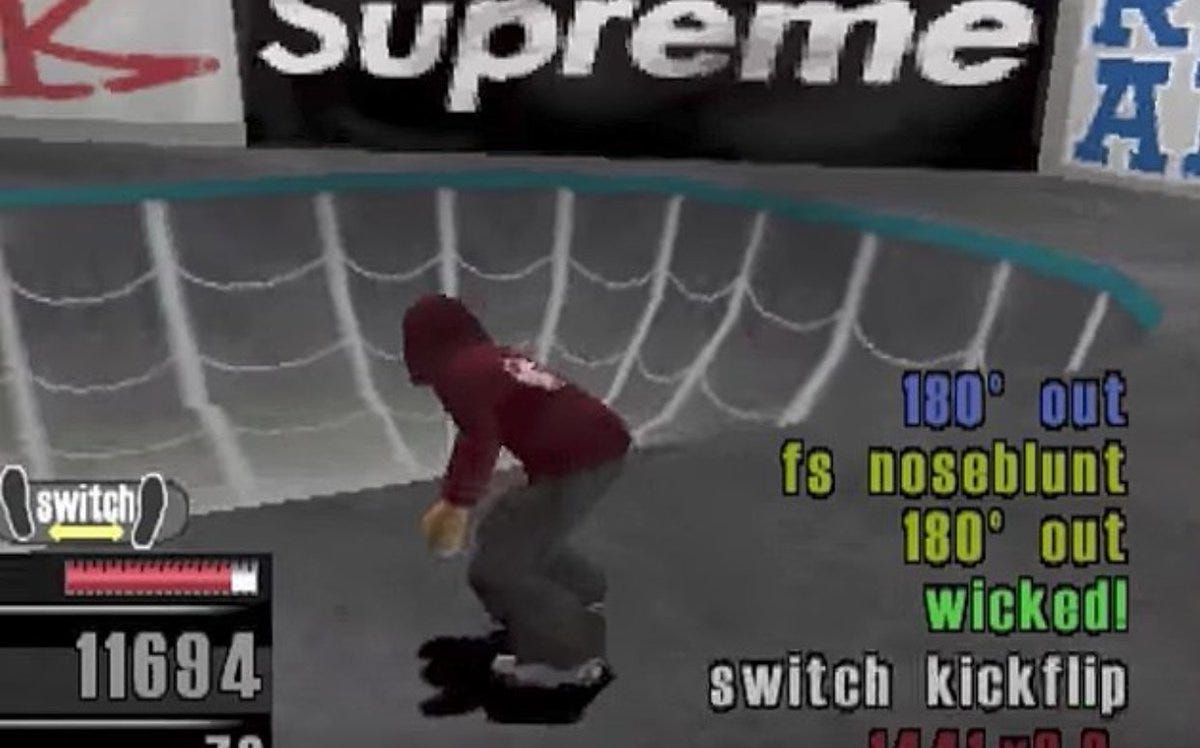Modern Notoriety on Twitter: &quot;Fact: Supreme sponsored Thrasher Skate and  Destroy for the PlayStation 1 in 1999… &quot;