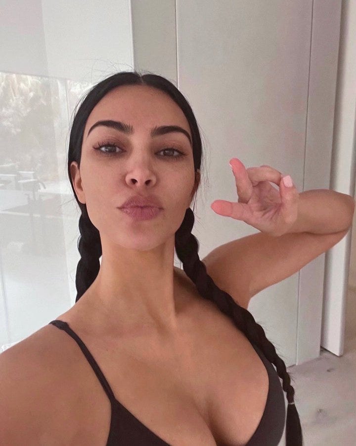 Kim Kardashian selfie from Twitter. She was fined $1.2 million by the SEC this week