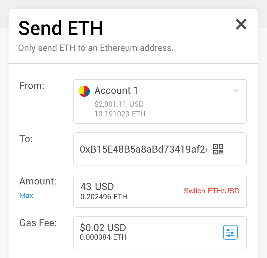 Sending USD or ETH via metamask · Issue #5729 · MetaMask/metamask-extension  · GitHub